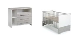 Chambre Eco Silver : Lit, Commode