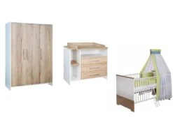 Chambre Eco Plus : Lit, Commode, Armoire 3 Portes