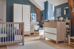 Armoire 2 Portes Achille Chêne Blond Et Blanc 9 Armoire 2 Portes Achille Chêne Blond Et Blanc -Soins Pour Bébé armoire 2 portes achille chene blond blanc galipette bambinou chambre