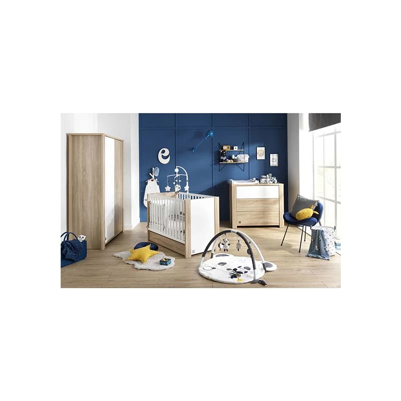 Armoire 2 Portes Antonin Chêne / Blanc 2 Armoire 2 Portes Antonin Chêne / Blanc – Image 2