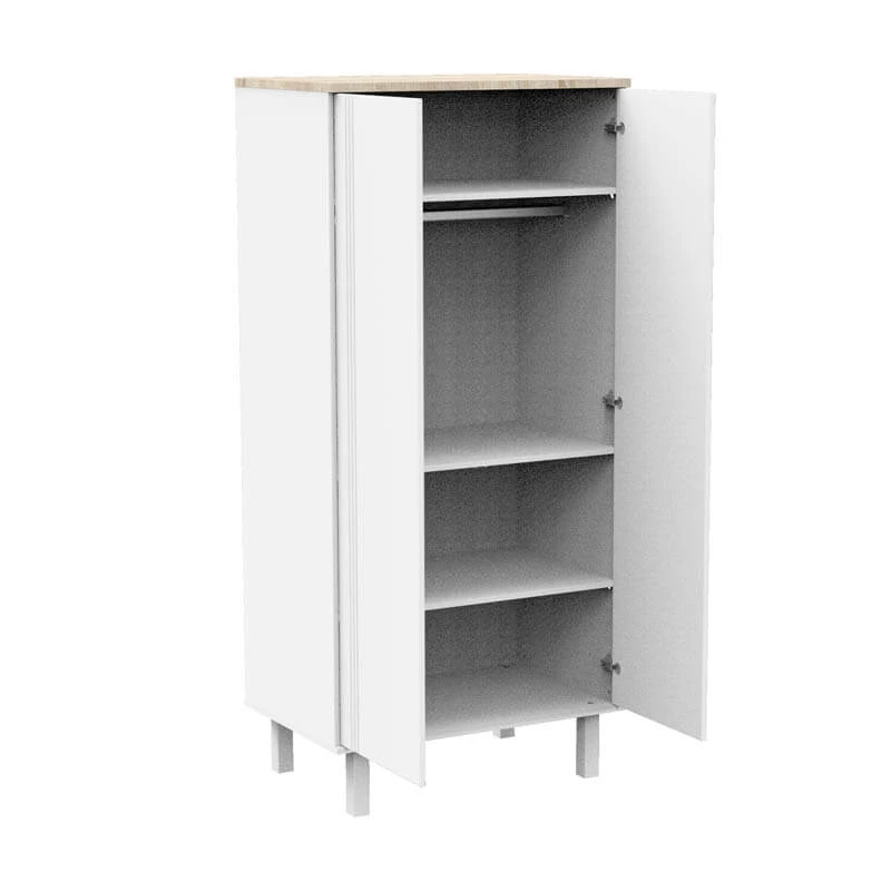 Armoire 2 Portes Eleonore Blanc 2 Armoire 2 Portes Eleonore Blanc – Image 2