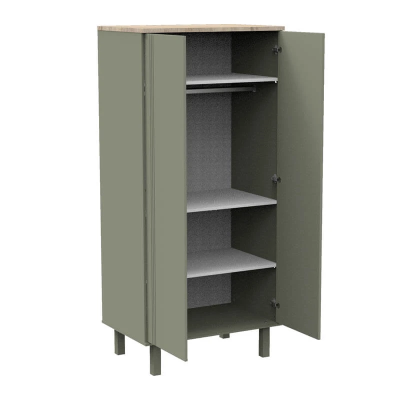 Armoire 2 Portes Eleonore Kaki 2 Armoire 2 Portes Eleonore Kaki – Image 2