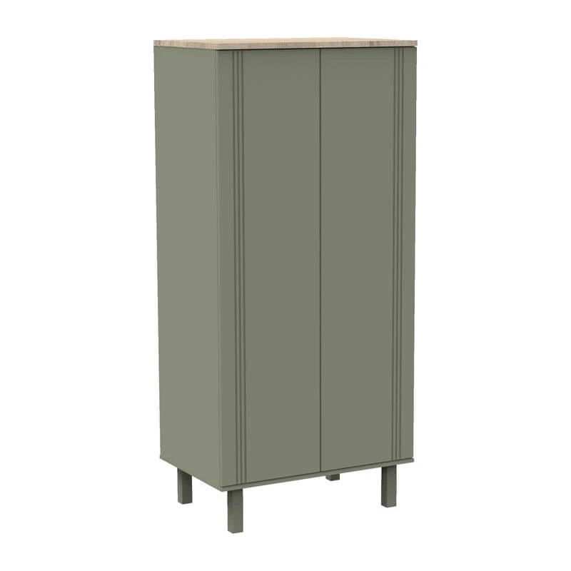 Armoire 2 Portes Eleonore Kaki 1 Armoire 2 Portes Eleonore Kaki