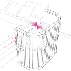 Berceau Cododo Boxspring Naturel Laqué 7 Berceau Cododo Boxspring Naturel Laqué -Soins Pour Bébé berceau cododo boxspring naturel laque babybay bambinou montage