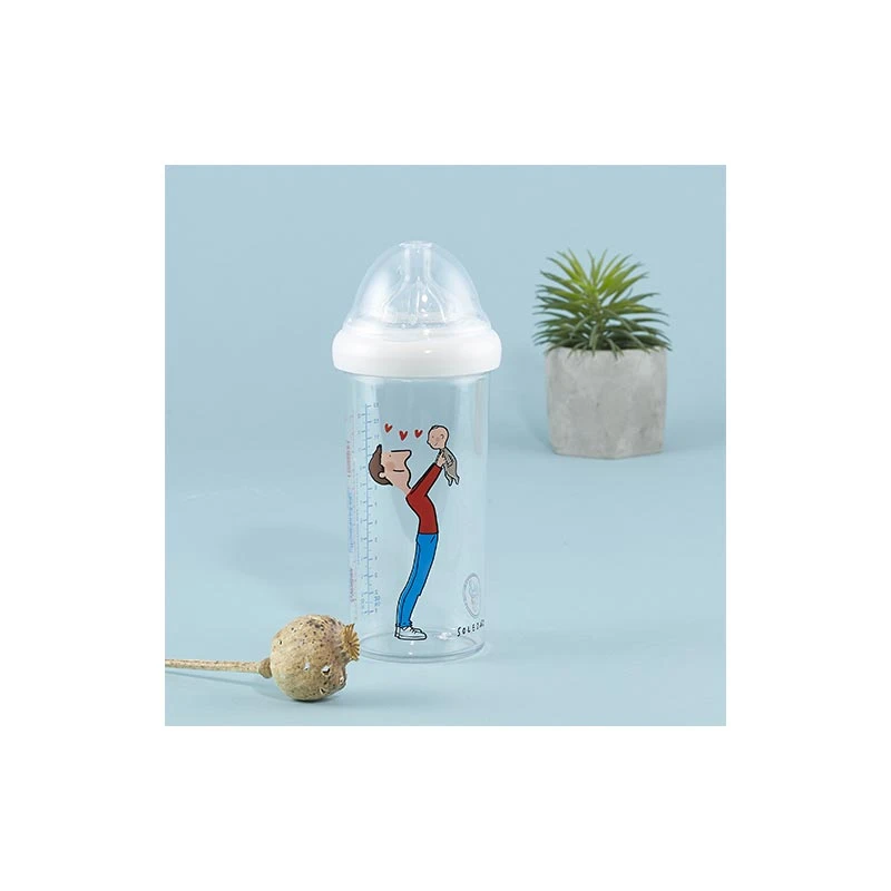 Biberon 360 Ml 6m+ Papa-bébé 2 Biberon 360 Ml 6m+ Papa-bébé – Image 2