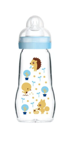 MAM Biberon En Verre 260 Ml Débit 2 Ciel