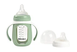 Beaba Biberon Verre D'apprentissage 2-en-1 210 Ml + Housse Silicone