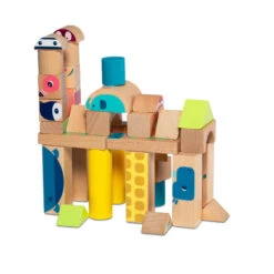 Lilliputiens Blocs De Construction En Bois Jungle -Soins Pour Bébé blocs construction bois jungle lilliputiens bambinou batiment