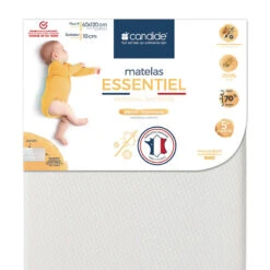 Candide Matelas Essentiel Déhoussable Pour Lit Bébé