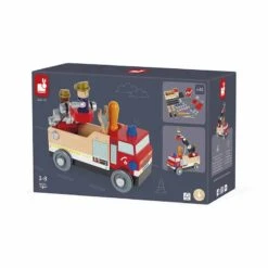 Janod Camion Pompiers Brico'Kids 15 Janod Camion Pompiers Brico'Kids -Soins Pour Bébé camion pompiers brico kids janod bambinou boite