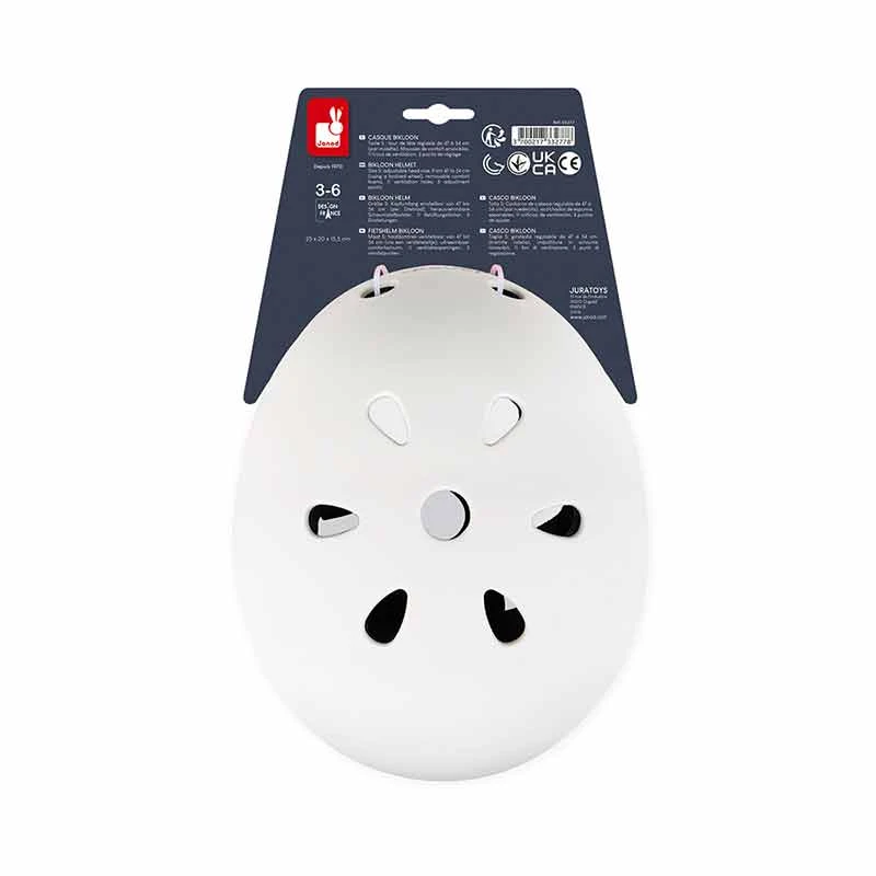 Janod Casque Blanc Personnalisable Pour Draisienne Réglable 47 à 54 Cm 2 Janod Casque Blanc Personnalisable Pour Draisienne Réglable 47 à 54 Cm – Image 2