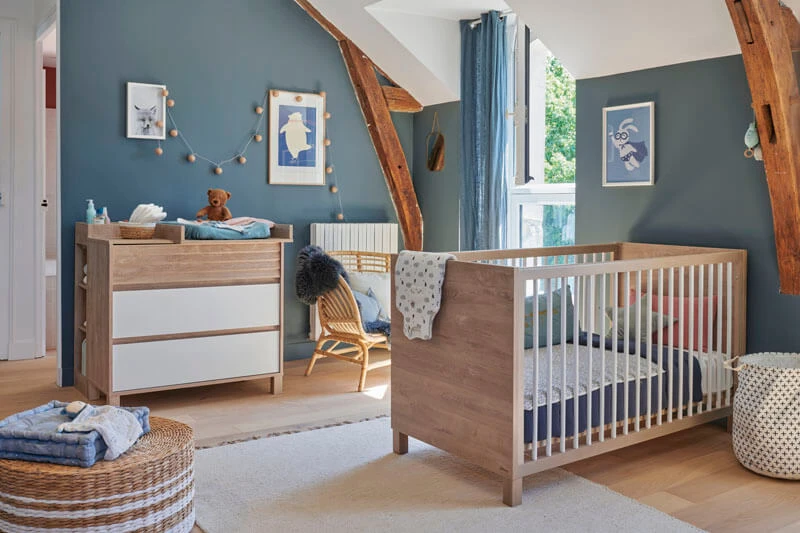 Chambre Achille Chêne Blond Et Blanc : Lit, Commode, Armoire 8 Chambre Achille Chêne Blond Et Blanc : Lit, Commode, Armoire – Image 8