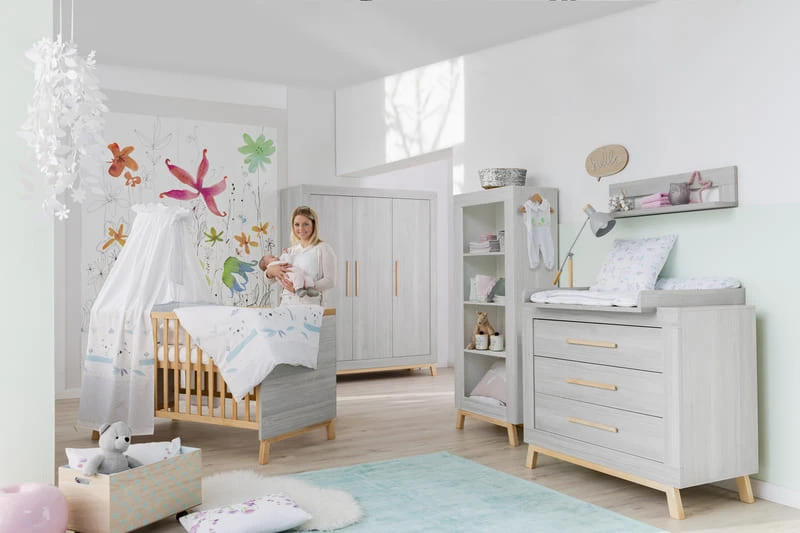 Chambre Miami Gris : Lit, Commode, Armoire 3 Portes 2 Chambre Miami Gris : Lit, Commode, Armoire 3 Portes – Image 2