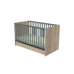 Chambre Nova Gris Volcan : Lit, Commode, Armoire -Soins Pour Bébé chambre nova gris volcan lit commode armoire sauthon bambinou lit 140 tiroir