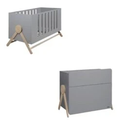 Chambre Swing Gris Nuit : Lit, Commode