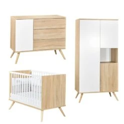 Chambre Seventies : Lit, Commode, Armoire