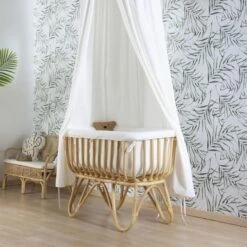 Childhome Ciel De Lit Enfant Et Tapis De Jeu Jersey écru 120x120 Cm -Soins Pour Bébé ciel lit enfant tapis jeu jersey 120x120 cm ecru childhome bambinou nounours