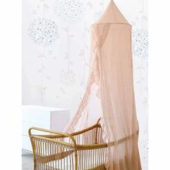 Ciel De Lit à Volant Rose