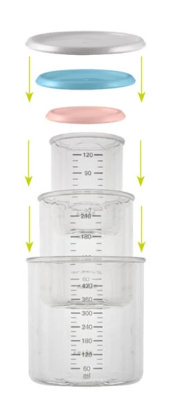 Beaba Coffret 3 Portions Old Pink, Windy Blue, Grey