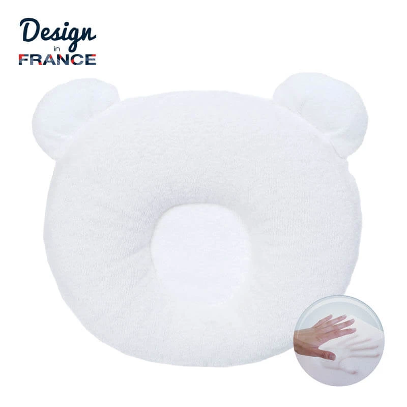 Candide Coussin Cale-tête P'tit Panda Blanc 2 Candide Coussin Cale-tête P'tit Panda Blanc – Image 2