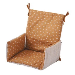 Candide Coussin De Chaise Réversible En Coton Camel/Rayé
