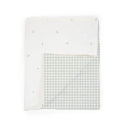 Childhome Couverture 80 X 100 Cm Jersey Et Mousseline Vichy Forest