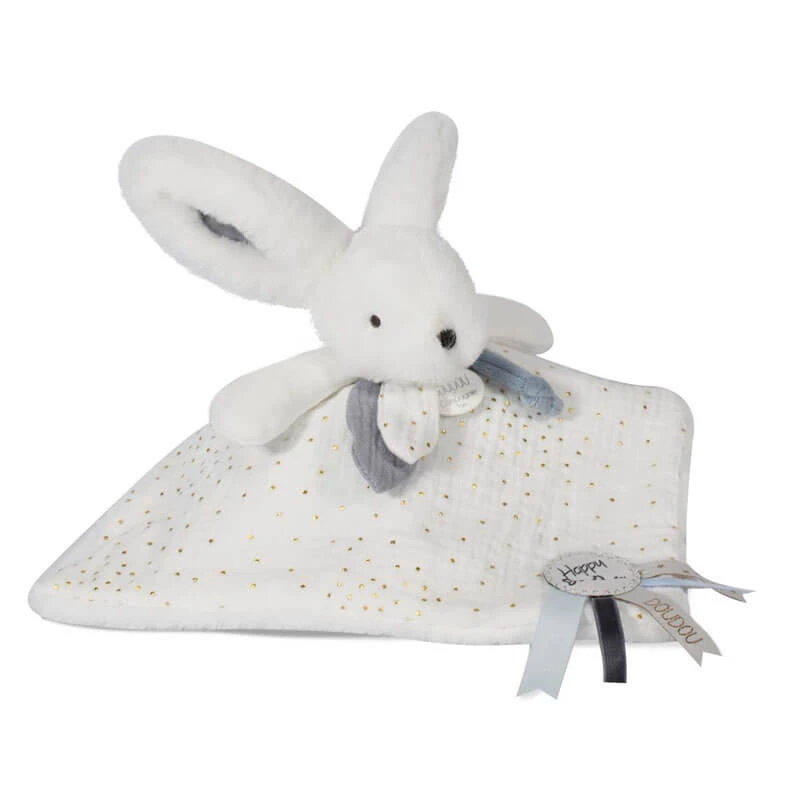 Doudou Happy Glossy Pompon Blanc 25 Cm 1 Doudou Happy Glossy Pompon Blanc 25 Cm