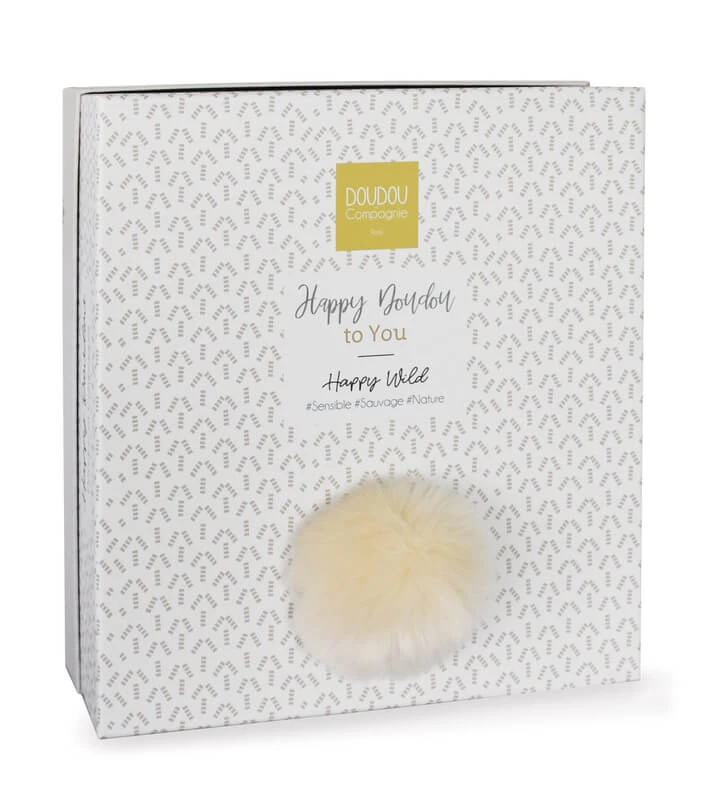 Doudou Happy Wild Pompon Naturel 25 Cm 3 Doudou Happy Wild Pompon Naturel 25 Cm – Image 3