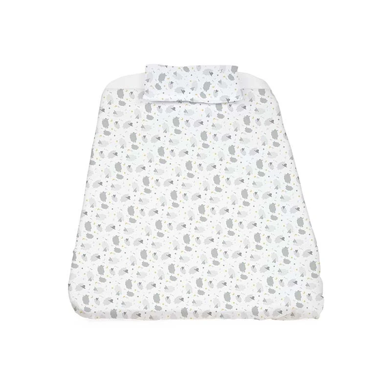 CHICCO Ensemble Linge De Lit 3 Pièces Pour Berceau Cododo Next2Me Forever : Taie Oreiller + Drap Housse + Housse De Couette Grey Sheep 1 CHICCO Ensemble Linge De Lit 3 Pièces Pour Berceau Cododo Next2Me Forever : Taie Oreiller + Drap Housse + Housse De Couette Grey Sheep