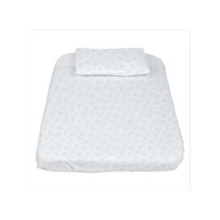 CHICCO Ensemble Linge De Lit 3 Pièces Pour Berceau Cododo Next2Me : Taie Oreiller + Drap Housse + Drap Bear