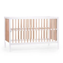 Childhome Lit Bébé Blanc/Naturel 60 X 120 Cm