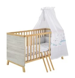 Chambre Miami Gris : Lit, Commode, Armoire 3 Portes 13 Chambre Miami Gris : Lit, Commode, Armoire 3 Portes -Soins Pour Bébé lit bebe evolutif 70 140 miami gris sans kit transformation schardt bambinou 2 1 2