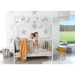 Lit Cabane évolutif 70 X 140 Cm Venice Blanc -Soins Pour Bébé lit cabane evolutif 70 140 cm venice blanc schardt bambinou chambre