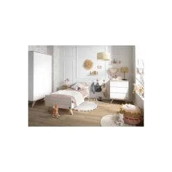 Lit Combiné évolutif Serena 60 X 120 Cm -Soins Pour Bébé lit combine evolutif serena 120 60 cm sauthon bambinou ambiance junior 2