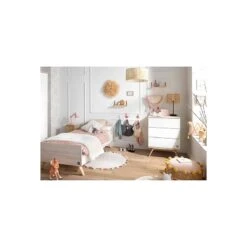 Lit Combiné évolutif Serena 60 X 120 Cm -Soins Pour Bébé lit combine evolutif serena 120 60 cm sauthon bambinou ambiance junior