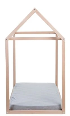 Childhome Lit Enfant Cabane 70 X 140 Cm Naturel -Soins Pour Bébé lit enfant cabane 70 140 naturel childhome bambinou lateral