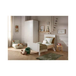 Lit évolutif Eleonore Blanc 70 X 140 Cm -Soins Pour Bébé lit evolutif eleonore blanc 70 140 cm sauthon bambinou chambre