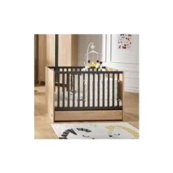 Lit Nova 60 X 120 Cm Gris Volcan 6 Lit Nova 60 X 120 Cm Gris Volcan -Soins Pour Bébé lit nova 60 120 cm gris volcan sauthon bambinou zoom