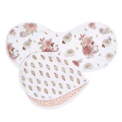 Aden + Anais Lot De 2 Bavoirs D’épaule En Mousseline De Coton Dahlias