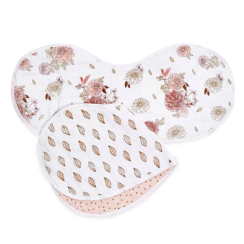 Aden + Anais Lot De 2 Bavoirs D’épaule En Mousseline De Coton Dahlias 1 Aden + Anais Lot De 2 Bavoirs D’épaule En Mousseline De Coton Dahlias