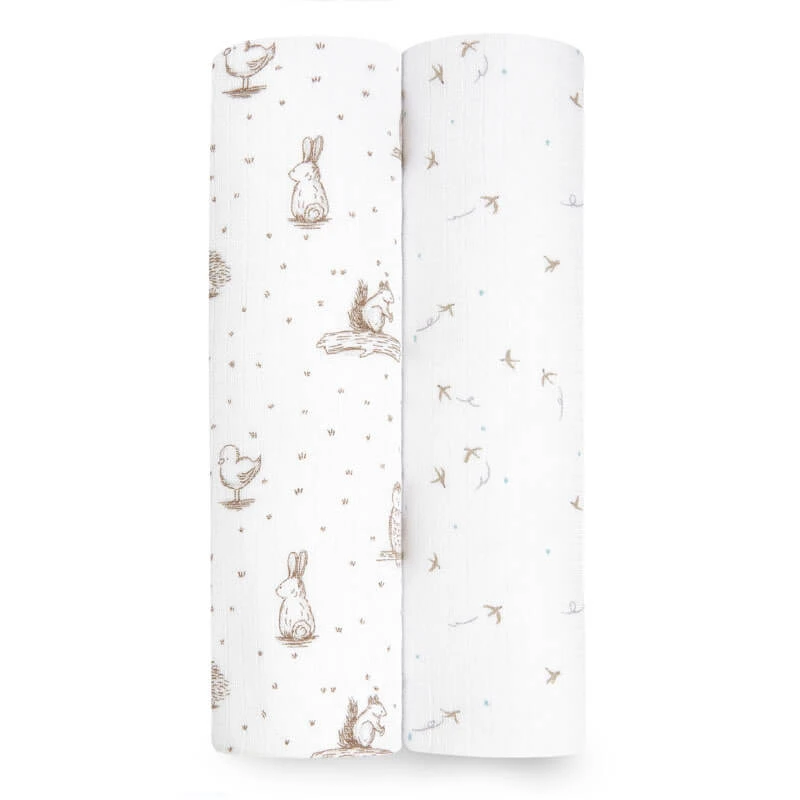 Aden + Anais Lot De 2 Langes Silky Soft Healing Nature 1 Aden + Anais Lot De 2 Langes Silky Soft Healing Nature