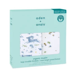 Aden + Anais Lot De 2 Maxi-langes En Mousseline De Coton Bio Outdoors -Soins Pour Bébé lot 2 maxi langes mousseline coton bio outdoors aden anais bambinou pack
