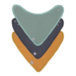 Lassig Lot De 3 Bavoirs Bandana En Mousseline
