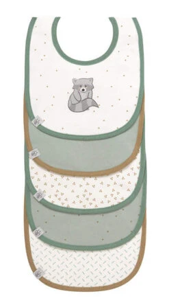 Lassig Lot De 5 Bavoirs éponge About Friends Raton Laveur