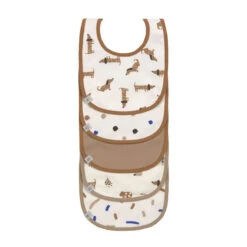 Lassig Lot De 5 Bavoirs éponge Little Mateys Bleu