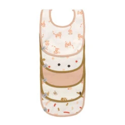 Lassig Lot De 5 Bavoirs éponge Little Mateys Orange