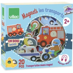 Vilac Magnets Les Transports -Soins Pour Bébé magnets transports vilac bambinou packaging