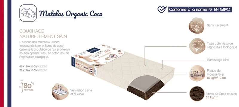 Candide Matelas Organic Coco 8 Candide Matelas Organic Coco – Image 8