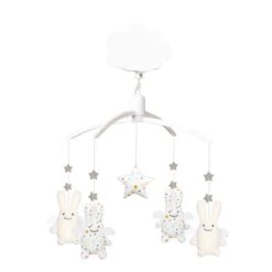 Trousselier Mobile Musical Ange Lapin Étoiles