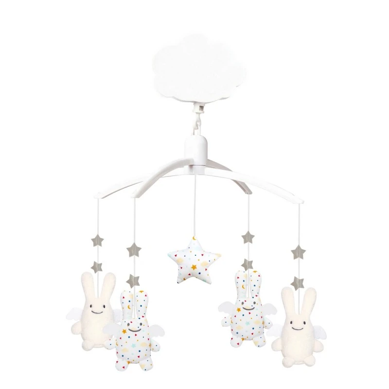 Trousselier Mobile Musical Ange Lapin Étoiles 1 Trousselier Mobile Musical Ange Lapin Étoiles